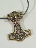 Real Bronze Thors Hammer Norse Viking Mjollnir Celtic Pendant Necklace