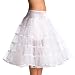 Malco Modes 1950's Tea Length Vintage Inspired Petticoat Crinoline 591, X-Large, White