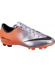 Shoes: Nike Kids Unisex Jr Mercurial Victory IV FG (Little Kid/Big Kid) Metallic Purple/Orange Sneaker 6 Big Kid M - NIKE