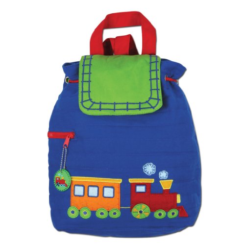 Stephen Joseph Boys 2-7 Train Quilted Backpack,Royal Blue,One Size
