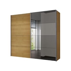 Solutions 49280-020 Schwebetürenschrank 250 x 216 x 68 cm / Buche Nachbildung / Spiegel