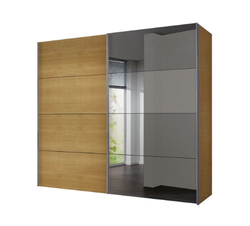 Solutions 49280-020 Schwebet&uuml;renschrank 250 x 216 x 68 cm / Buche Nachbildung / Spiegel