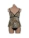 It Figures Tummy Thinner Collection Tigress V-neck 2-Piece Tankini Swimsuit