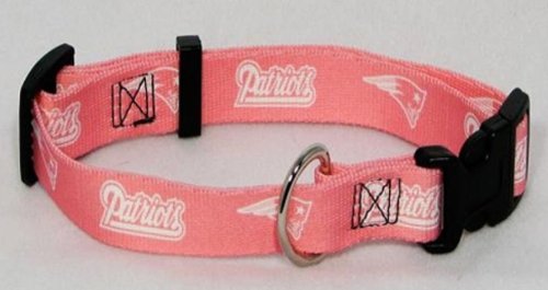 Hunter MFG New England Patriots Pink Dog Collar, Large