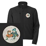 Artsmith, Inc. Men’s Embroidered Jacket Christmas Snow Couple Snow Men – Black, Large thumbnail