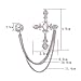 S&E Men's Vintage Floral Cross Chain Lapel Stick Wedding Suit Tuxedo Corsage Brooch Pin