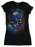 TS831 Grateful Dead Space Your Face Juniors Babydoll Extra Long Body Soft T-Shirt