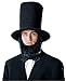 Costume Culture Men's Abraham Lincoln Hat with Beard, Black, Standard