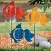 Tropical FISH yard garden decor PINWHEEL stakes 3pc