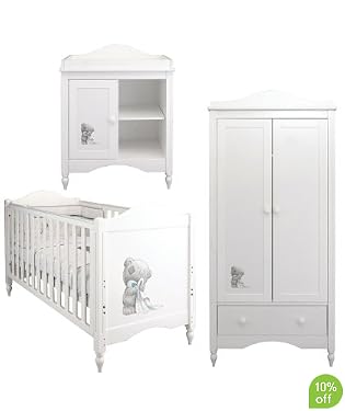 tiny cotbed, wardrobe and changer set