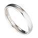 MJ Metals Jewelry Classic Mirror Polished White Tungsten Carbide 4mm COMFORT FIT Wedding Band Ring Size 6