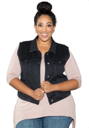 Sealed with a Kiss Designs Plus Size Women's Denim Vest