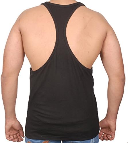Wallsa Men's Racerback Stringer Tank Top Medium Black
