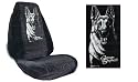German Shepherd Car Truck SUV Silhouette Print Dog Seat Covers 2 Black Universal Vehicle Bucket Seatcovers