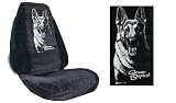 German Shepherd Car Truck SUV Silhouette Print Dog Seat Covers 2 Black Universal Vehicle Bucket Seatcovers