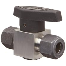 Parker 8Z-PR6-VT-SS Stainless Steel 316 Plug Valve, 1/2" CPI Compression Fitting