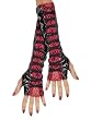 Red Black Fishnet Gloves Fingerless Gloves Arm Warmers Accessory