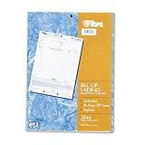 Bill of Lading,16-Line, Carbonless 3-Part, 50 Loose Form Sets/Pk
