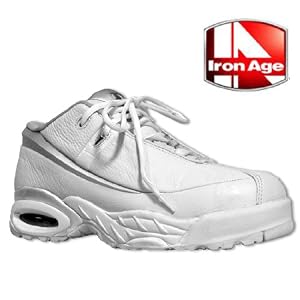 Buy Iron Age White Leather Athletic-Looking Steel Toe Shoe Style 764 by Iron Age