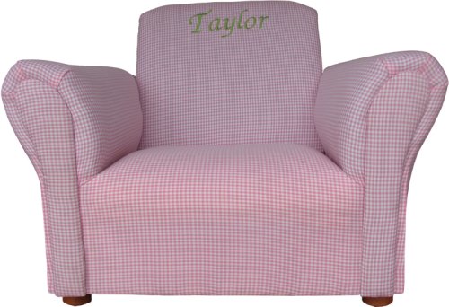 Kitchen: Personalized Upholstered Children Original Chair   Gingham