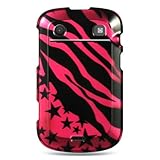 HOT PINK ZEBRA STARS Hard Plastic Design Case for Blackberry Bold Touch 990 ....