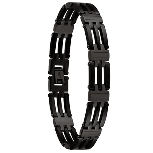 Stainless Steel Men's Invicta Elements Black Link Bracelet