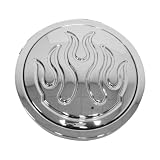 1967-94 Chevy GM Flamed Chrome Aluminum Steering Wheel Horn Button - 9 Hole by CFR Performance
