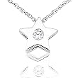 Platinum Star Diamond Pendant (HI/SI2) with 14K White Gold Chain