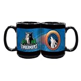NBA Minnesota Timberwolves 2 Pack 15oz Black SportsBall Mug