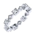 Cubic zirconia sterling silver stack rings discount jewelry