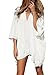 POSESHE Women's Solid Oversized Beach Cover Up