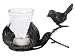 America Retold Songbird Votive Antique Blackened Metal Candleholders, Set of 4