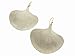 Large Gingko Earrings in Silver by Annette Ferdinandsen