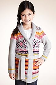 Shawl Collar Fair Isle Longline Cardigan