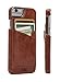 Sena Lugano Wallet, Leather wallet snap on case for iPhone 6 PLUS / 6s PLUS - Cognac