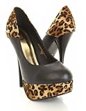 LEOPARD Texture Faux LEATHER Round Toe PUMP HEELS 41fIyDIF7TL. SL160 LEOPARD Texture Faux LEATHER Round Toe PUMP HEELS