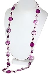 36" Multi Color Genuine Cultured Freshwater 8-9mm Pearl and 20mm Round Necklace