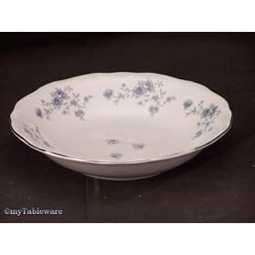 JOHANN HAVILAND BLUE GARLAND SOUP BOWLS by 