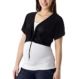Liz Lange for Target Open Knit Cropped Sweater - Ebony