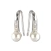 Chinese Fresh Water Pearl and 0.04 ct. Diamond Earrings in 14K White Gold