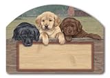 New Magnet Works Ltd. On The Fence Puppy Labs Screen Printed For Year Round Durability