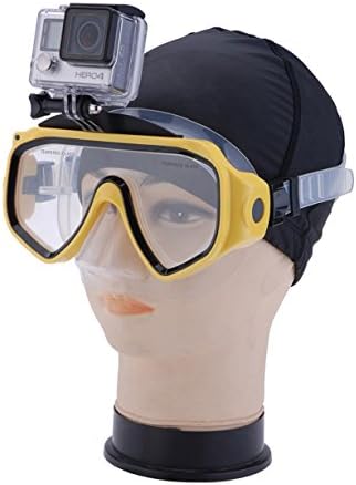 XRS Scuba Diving Mask For GoPro Hero HD/Hero 4/Hero 3+/Hero 3/Hero 2/Hero 1 with Tempered Glass Gopro Camera Accessories Yellow