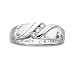Jewelry : 3 Diamond Men's Ring 1/4 ct. in 14K White Gold