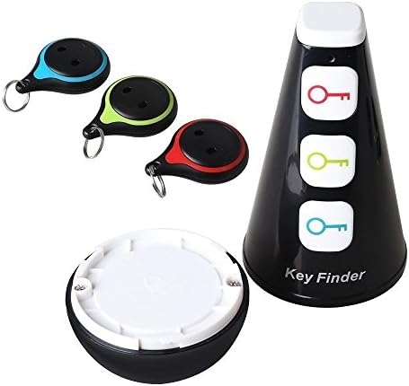 TOTMC® Wireless RF Remote Item Locator Key Finder with 3 Receivers. Wireless RF Remote Item, Wallet Locator,Black