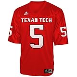 adidas Texas Tech Red Raiders #5 Red Replica Football Jersey