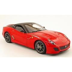 Ferrari 599 GTO, rot/schwarz, Modellauto, Fertigmodell, Mattel 1:18