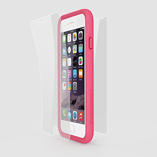 Rhino Shield Crash Guard Slim Impact Bumper Bundle for iPhone 6 Plus/6s Plus - Pink (includes: Bumper, Front Screen Protector, Rear Scratch Protector Shield)