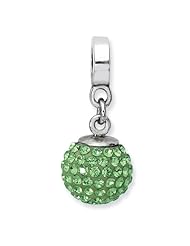 Sterling Silver s Aug Swarovski Elements Ball Dangle Bead by Reflection Beads, Best Quality Free Gift Box Satisfaction Guaranteed