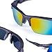 RIVBOS Rb0308 POLARIZED Sports Sunglasses with 5 Set Interchangeable Lens (Silver&Black)