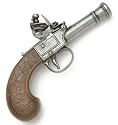 18th Century Gentlemans Pocket Flintlock Pistol - Replica of Classic Colonial / Pirate Gun with Iron Grey Finish